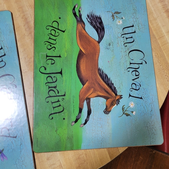 Pimpernel Dans Le Jardin Julie Huber Farm Animals placemats set of 3 - Picture 5 of 8